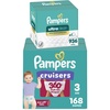 image:imagePampers Pull On Cruisers 360 Fit Disposable Baby Diapers Size 4 144 Count with Free amp Gentle Baby Wipes 12 FlipTop Packs 936 Wipes TotalSize 3