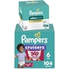 image:imagePampers Pull On Cruisers 360 Fit Disposable Baby Diapers Size 4 144 Count with Free amp Gentle Baby Wipes 12 FlipTop Packs 936 Wipes TotalSize 6