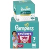 image:imagePampers Pull On Cruisers 360 Fit Disposable Baby Diapers Size 4 144 Count with Free amp Gentle Baby Wipes 12 FlipTop Packs 936 Wipes TotalSize 7