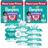 image:imagePampers Pull On Cruisers 360 Fit Disposable Baby Diapers Size 6 2 Months Supply 2 x 104 Count with Sensitive Water Based Baby Wipes 12X Multi Pack PopTop and Refill 1008 CountSize 6  12x