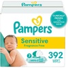 image:imagePampers Sensitive Baby Wipes Water Based Baby Wipes Fragrance Free and Hypoallergenic 192 Wipes Total 3X Refill Packs Packaging May Vary56 Count Pack of 7