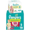 image:imagePampers Swaddlers 360 PullOn Diapers Size 5 116 Count with Sensitive Water Based Baby Wipes 12 FlipTop Packs 1008 Wipes Total
