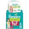 image:imagePampers Swaddlers 360 PullOn Diapers Size 6 92 Count with Sensitive Water Based Baby Wipes 12 FlipTop Packs 1008 Wipes Total