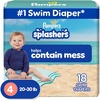 image:imagePampers Swim Diapers  Splashers  Size 4 18 Count GapFree Disposable Baby Swimming PantsSize 4