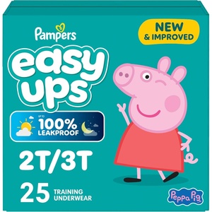 image:imageEasy Ups Girls amp Boys Potty Training Pants Size 4 2T3T 74 Count Peppa Pig Absorbent Training Underwear Up to 100 Leakproof Day and Night Hypoallergenic2T3T