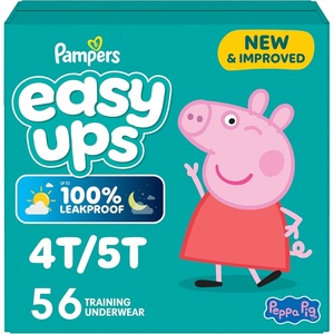 image:imageEasy Ups Girls amp Boys Potty Training Pants Size 4 2T3T 74 Count Peppa Pig Absorbent Training Underwear Up to 100 Leakproof Day and Night Hypoallergenic4T5T
