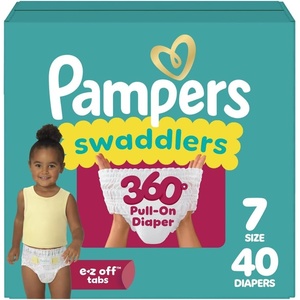 image:imagePampers Diapers  Swaddlers 360  Size 3 156 Count up to 100 Leakproof Comfy Dry Fit Designed for Easy Changes Pull On Baby Diaper Packaging May VarySize 7