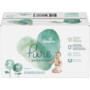 image:imagePampers Pure Baby Diapers Size 5 27 lbs 132 Up to 100 Leakproof Premium Hypoallergenic Soft DiapersSize 2
