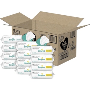 image:imagePampers Sensitive Baby Wipes Water Based Baby Wipes Fragrance Free and Hypoallergenic 192 Wipes Total 3X Refill Packs Packaging May Vary72 Count Pack of 12