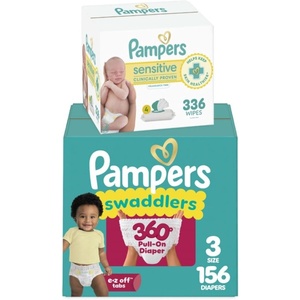image:imagePampers Swaddlers 360 PullOn Diapers Size 5 116 Count with Sensitive Baby Wipes 4 FlipTop Packs 336 Wipes Total Packaging May VarySize 3  4X