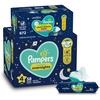 image:imageOvernight Diapers Size 4 58 Count and Baby Wipes  Pampers Swaddlers Overnights Disposable Baby Diapers and Sweet Dreams Wipes 12X PopTop 672 Count