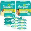 image:imagePampers Baby Diapers and Wipes Starter Kit  Swaddlers Disposable Diapers Sizes 1 198 Count amp 2 186 Count With Sensitive Water Based Wipes 12 FlipTop Packs 1008 TotalSize 1  2