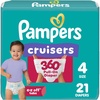 image:imagePampers Diapers  Cruisers 360  Size 4 21 Count up to 100 Leakproof Fit Designed for Active Babies Pull On Diaper