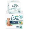 image:imagePampers Pure Protection Disposable Baby Diapers Size 1 One Month Supply 198 Count with Aqua Pure Baby Wipes 6X PopTop Packs 336 CountSize 2