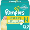 image:imagePampers Swaddlers Diapers Newborn  Size 0 120 Count Ultra Soft Disposable Baby Diapers