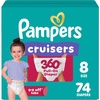 image:imagePampers Diapers  Cruisers 360  Size 8 74 Count up to 100 Leakproof Fit Designed for Active Babies Pull On Diaper