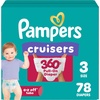 image:imagePampers Diapers  Cruisers 360  Size 8 60 Count up to 100 Leakproof Fit Designed for Active Babies Pull On DiaperSize 3