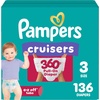 image:imagePampers Diapers  Cruisers 360  Size 8 60 Count up to 100 Leakproof Fit Designed for Active Babies Pull On DiaperSize 3