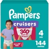 image:imagePampers Diapers  Cruisers 360  Size 8 60 Count up to 100 Leakproof Fit Designed for Active Babies Pull On DiaperSize 4