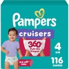 image:imagePampers Diapers  Cruisers 360  Size 8 60 Count up to 100 Leakproof Fit Designed for Active Babies Pull On DiaperSize 4