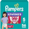 image:imagePampers Diapers  Cruisers 360  Size 8 60 Count up to 100 Leakproof Fit Designed for Active Babies Pull On DiaperSize 5
