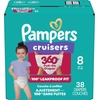 image:imagePampers Diapers  Cruisers 360  Size 8 60 Count up to 100 Leakproof Fit Designed for Active Babies Pull On DiaperSize 8