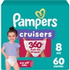 image:imagePampers Diapers  Cruisers 360  Size 8 60 Count up to 100 Leakproof Fit Designed for Active Babies Pull On DiaperSize 8