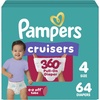 image:imagePampers Diapers  Cruisers 360  Size 8 60 Count up to 100 Leakproof Fit Designed for Active Babies Pull On DiaperSize 4