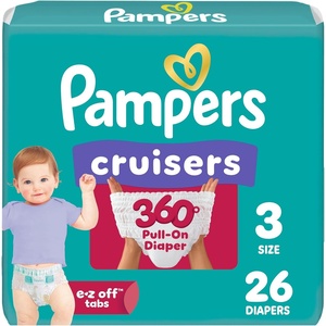 image:imagePampers Diapers  Cruisers 360  Size 8 60 Count up to 100 Leakproof Fit Designed for Active Babies Pull On DiaperSize 3